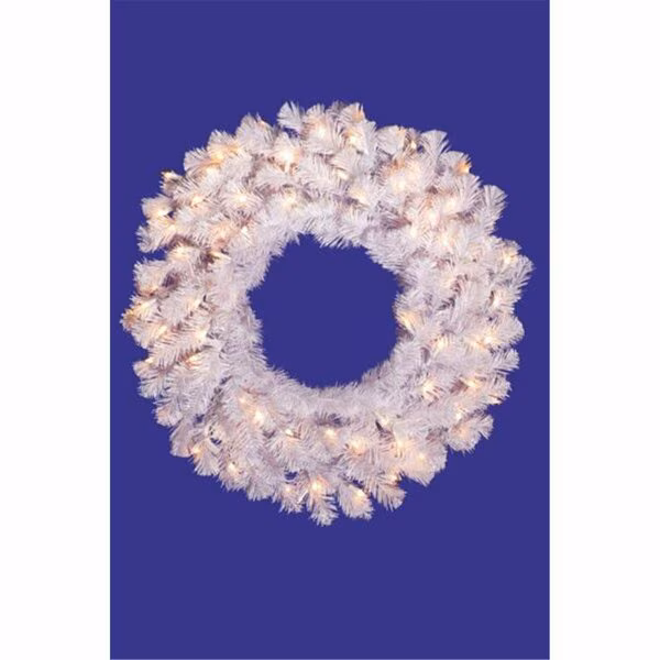 24 White Double Ring Wreath 110T 50CL